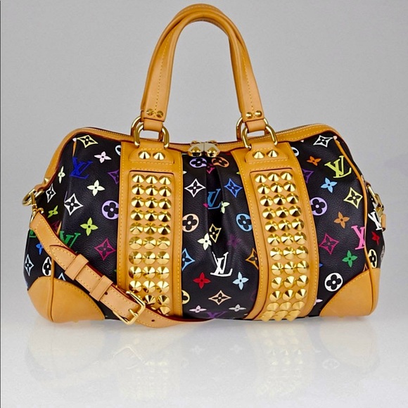 LV Black Multicolor CourtneyMM w/ Strap & Dust Bag